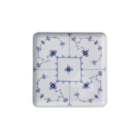 Тарелка квадратная Blue Fluted Plain